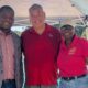 L-R Mayor Willis Thompson, WC Head Coach Terry Wong, and Alderwoman Vickie Bailey