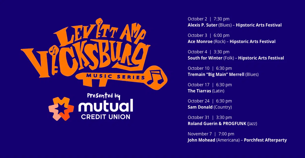 Music line up — Levitt AMP Vicksburg Music Series set for fall