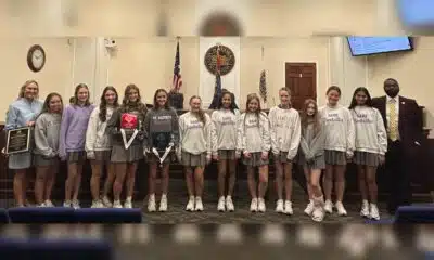 Alderman Mayfield with local students receiving AMAZE Awards, standing in a f — Alderman Mayfield gives three AMAZE Awards