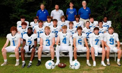 Porter's Chapel Academy football team poses for a group photo in their uniforms — PCA fell to Briarfield Academy on Friday