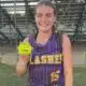 A young female softball player in a purple jersey — Theriot’s three-run homer lifts St. Aloysius past Washington School