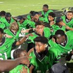 Vicksburg Junior High football team in green jersey — Vicksburg Junior High remains undefeated with 12-10 win over Clinton