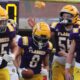 St. Aloysius Junior High football players celebrating a touchdown during a game against St. Andrews.