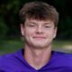 Keller Bradley, a football player in a purple jersey, smiles for the camera outdoors. — Flashes fall to Central Hinds