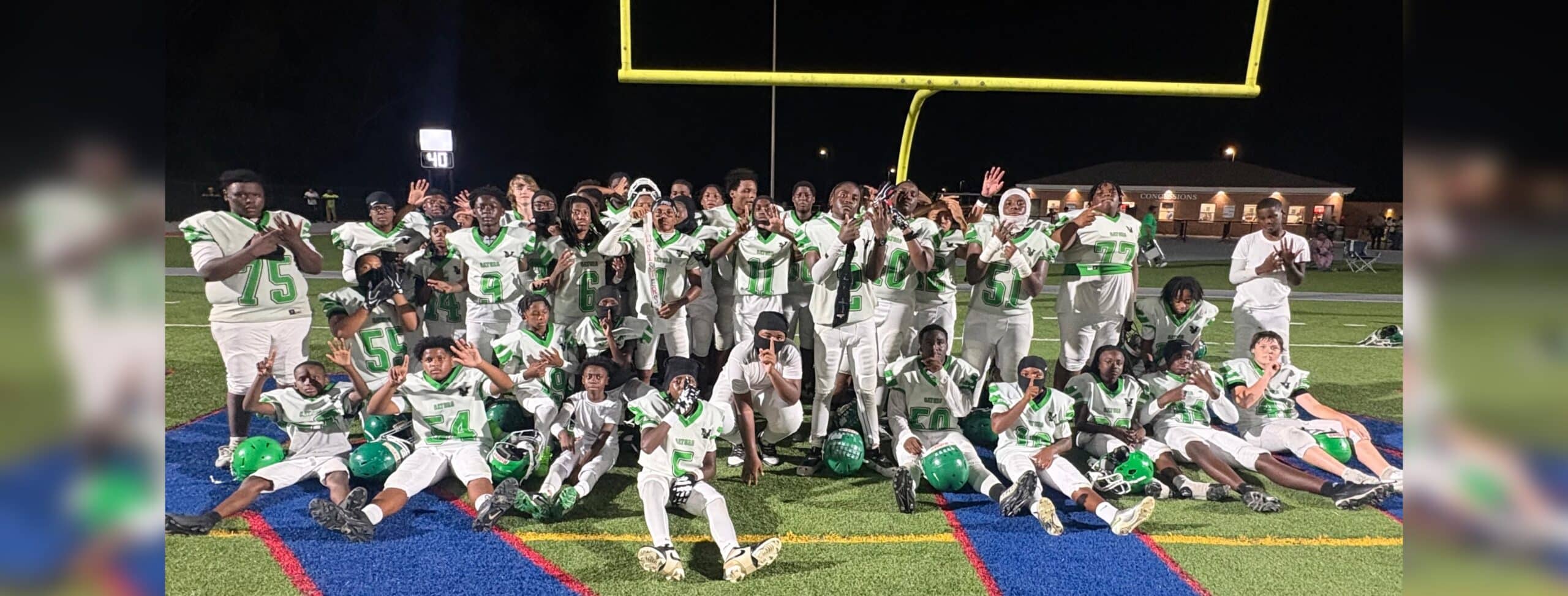 Vicksburg Junior High School football team celeb — VJHS finishes perfect regular season with 36-14 win over Warren Central