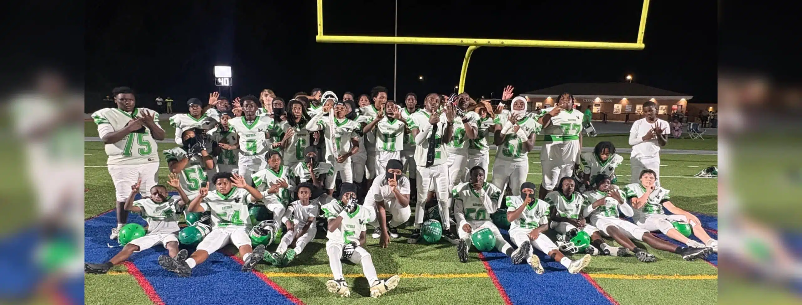 Vicksburg Junior High School football team celeb — VJHS finishes perfect regular season with 36-14 win over Warren Central