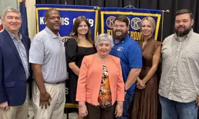 Newly installed officers and directors of the Vicksburg Kiwanis Club pose together at the Installation Banquet.
