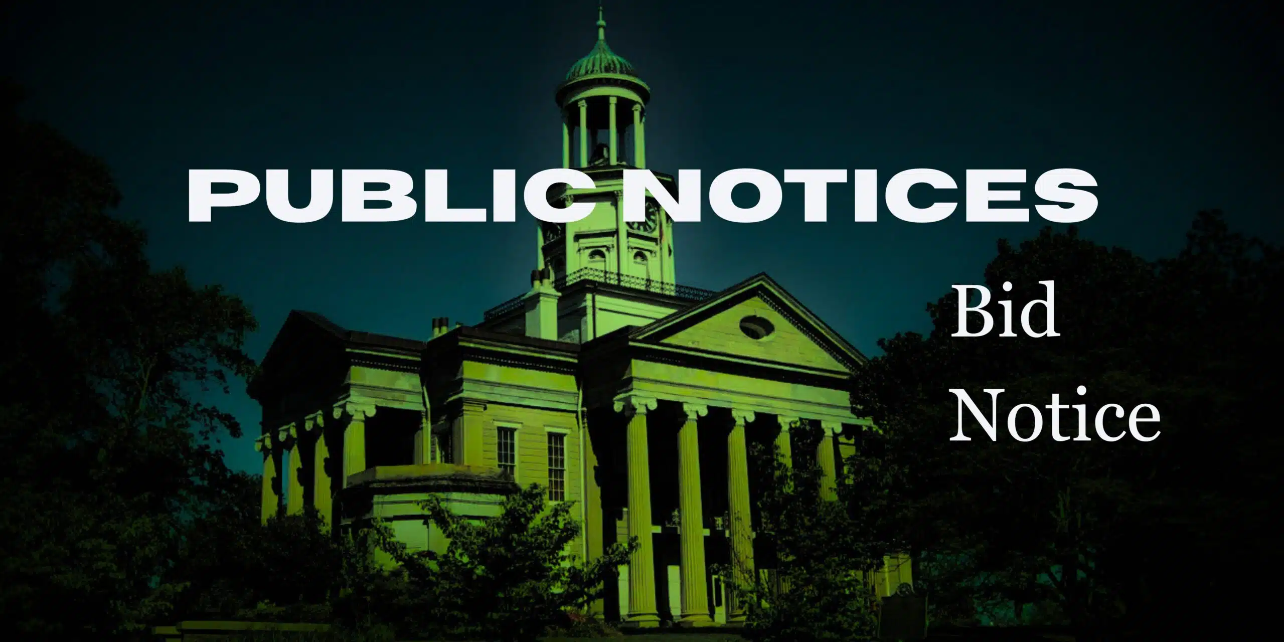 Public Notice - 1 — Bid notice- Ten (10) Properties 
