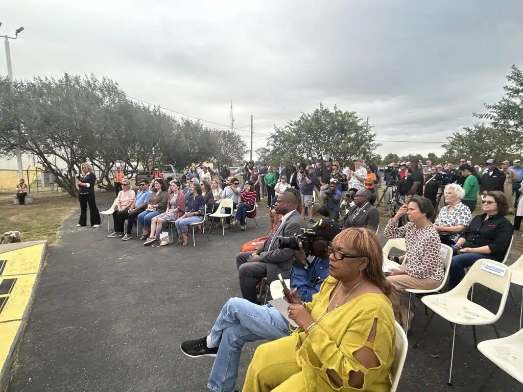 A large crowd gathered at the Vicksburg-Tallulah Regional Airport for the renaming ceremony of the airfield.