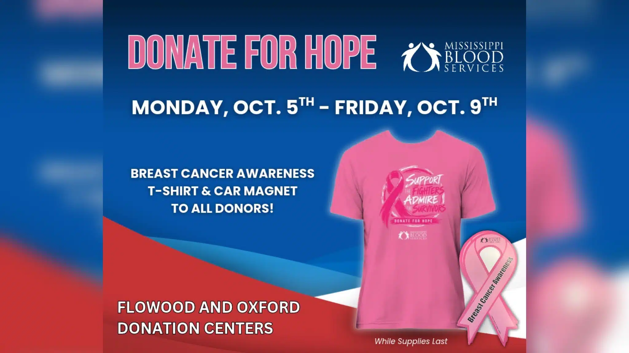 blood donors — Blood donors to receive free t-shirt this week
