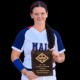 Hallie Grace Malone holding her MAIS All-Star Game MVP plaque, wearing a softball uniform.