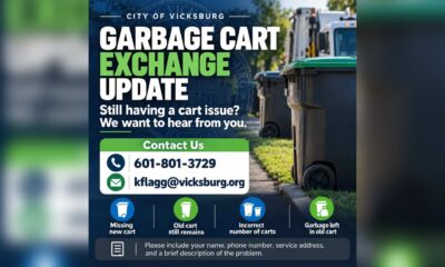 Cart exchange — City of Vicksburg updates on cart exchange
