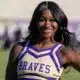 Cheerleader Ka’Dajai Allen smiles in her Alcorn State unif — Ka’Dajai Allen named Alcorn State Cheerleader of the Week