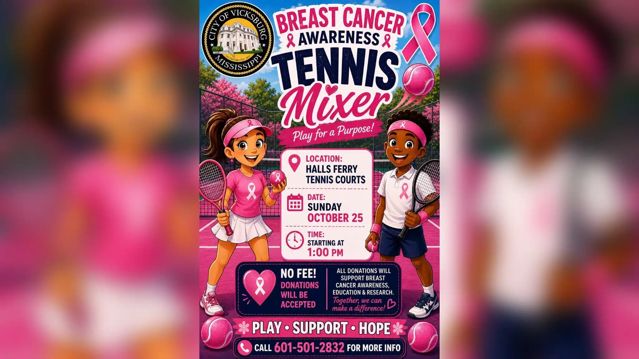 tennis — City to host tennis mixer for breast cancer awareness