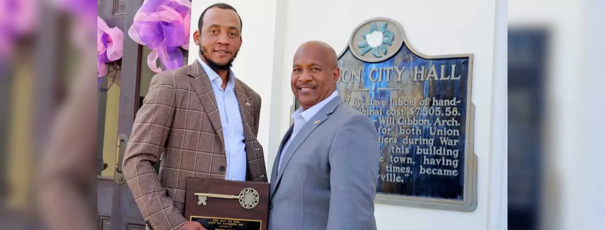 Monta Ellis receiving the Key to the City of Jackson duri — Alcorn’s Monta Ellis honored with Key to the City of Jackson
