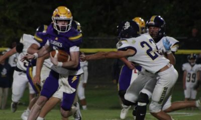 A quarterback in a purple — Gattle’s late touchdown lifts St. Aloysius past Madison St. Joe in thrilling homecoming win
