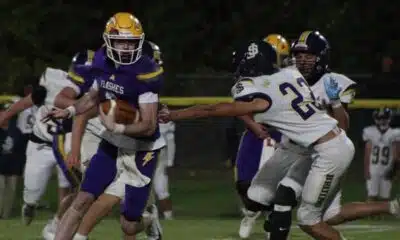 A quarterback in a purple — Gattle’s late touchdown lifts St. Aloysius past Madison St. Joe in thrilling homecoming win