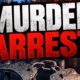 Graphic showing handcuffs with the text 'Murder Arrest' against a blurred background of police ligh — Patton Street murder