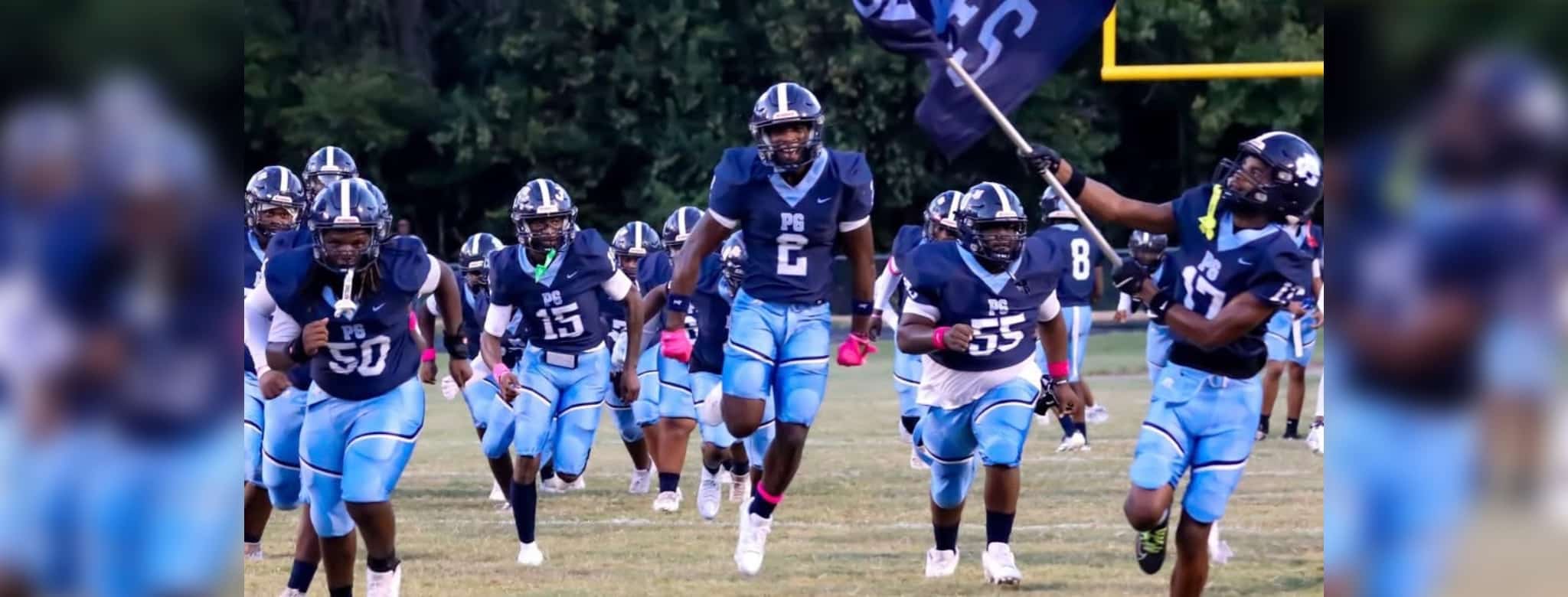 Port Gibson High School football team running onto the field, showcasing team spirit and en — Port Gibson Jefferson County