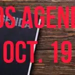 Agenda — BOS releases agenda for Oct. 19 meeting